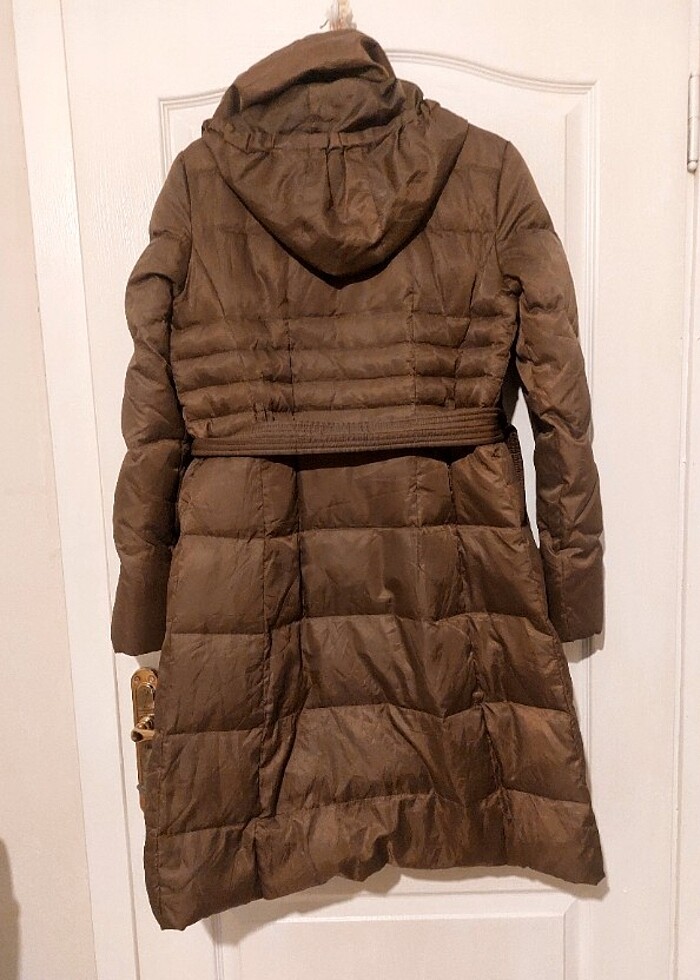 Park Bravo uzun kuş tüyü mont - Görsel 4