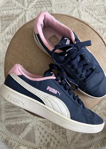 Pembe Detaylı Lacivert Kadın Spor Ayakkabı - Görsel 2