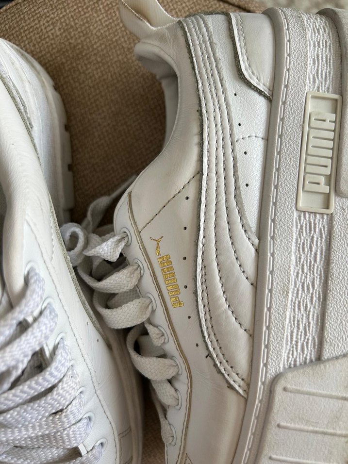 Beyaz Bağcıklı Kadın Sneaker Wedge Topuk - Görsel 2