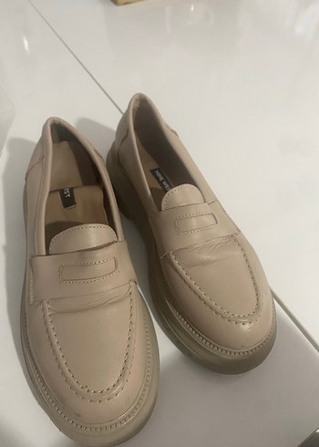 Bej Kadın Platform Topuklu Loafer - Görsel 3