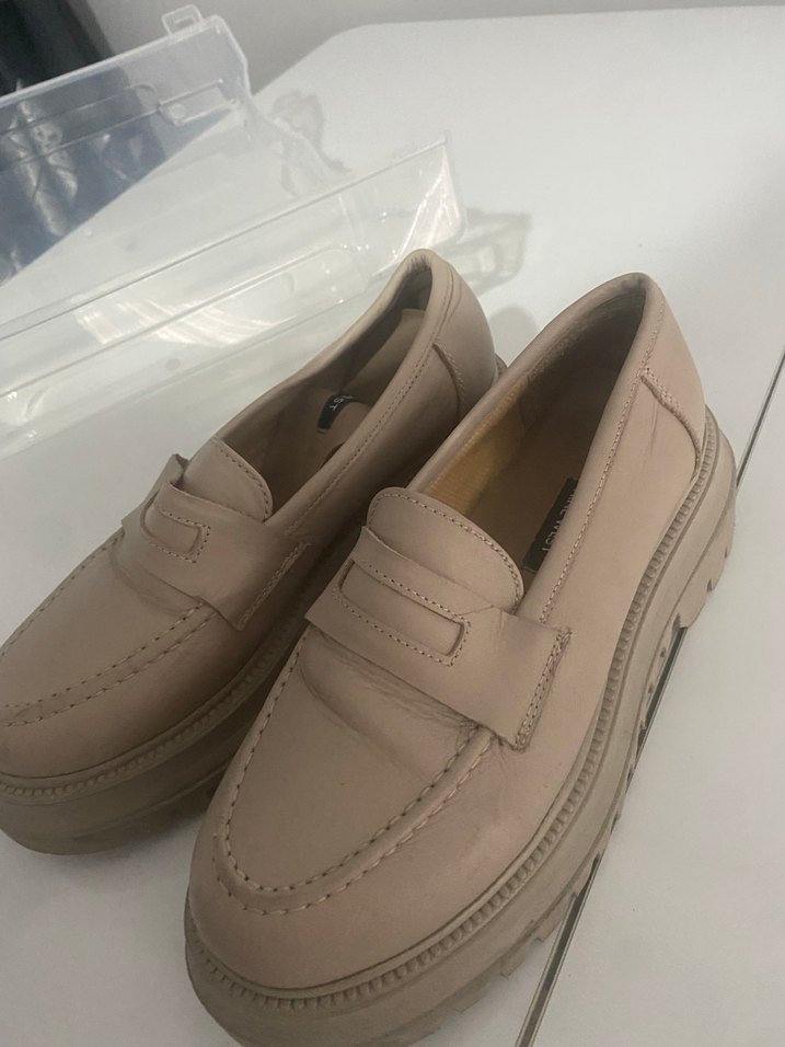 Bej Kadın Platform Topuklu Loafer - Görsel 2