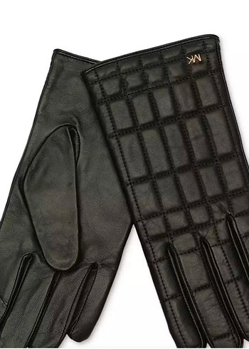 Michael Kors Kadın Siyah Deri Biker Eldivenleri - Görsel 2
