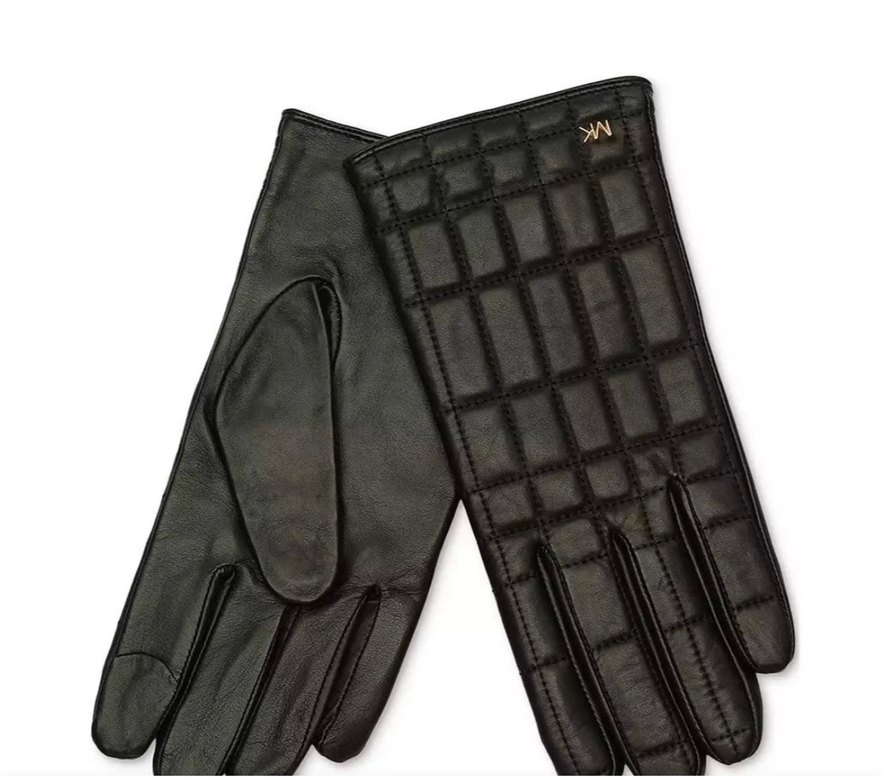 Michael Kors Kadın Siyah Deri Biker Eldivenleri - Görsel 2