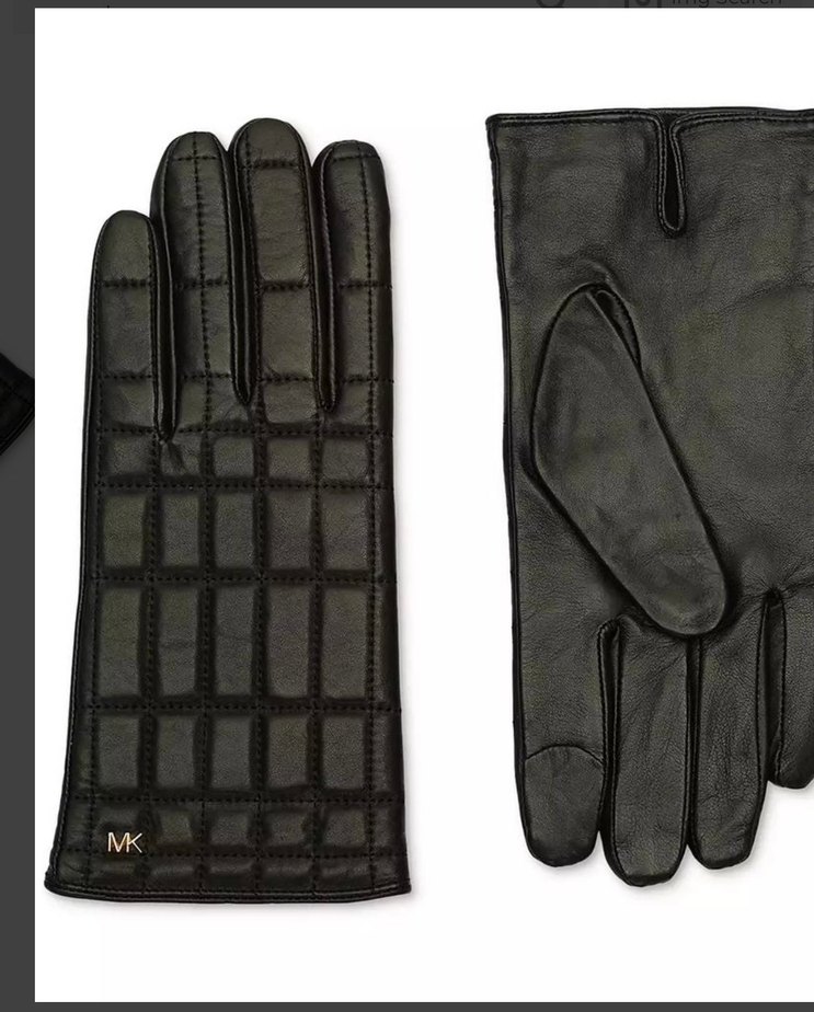 Michael Kors Kadın Siyah Deri Biker Eldivenleri - Görsel 3