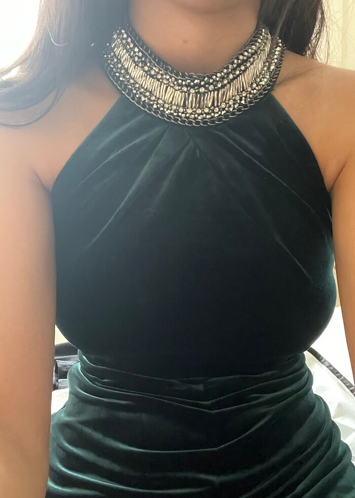 Kadife elbise - Görsel 3