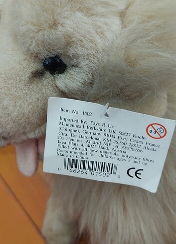 Beden Renk oyuncak peluş köpek orjinal etiketli TOYS R US