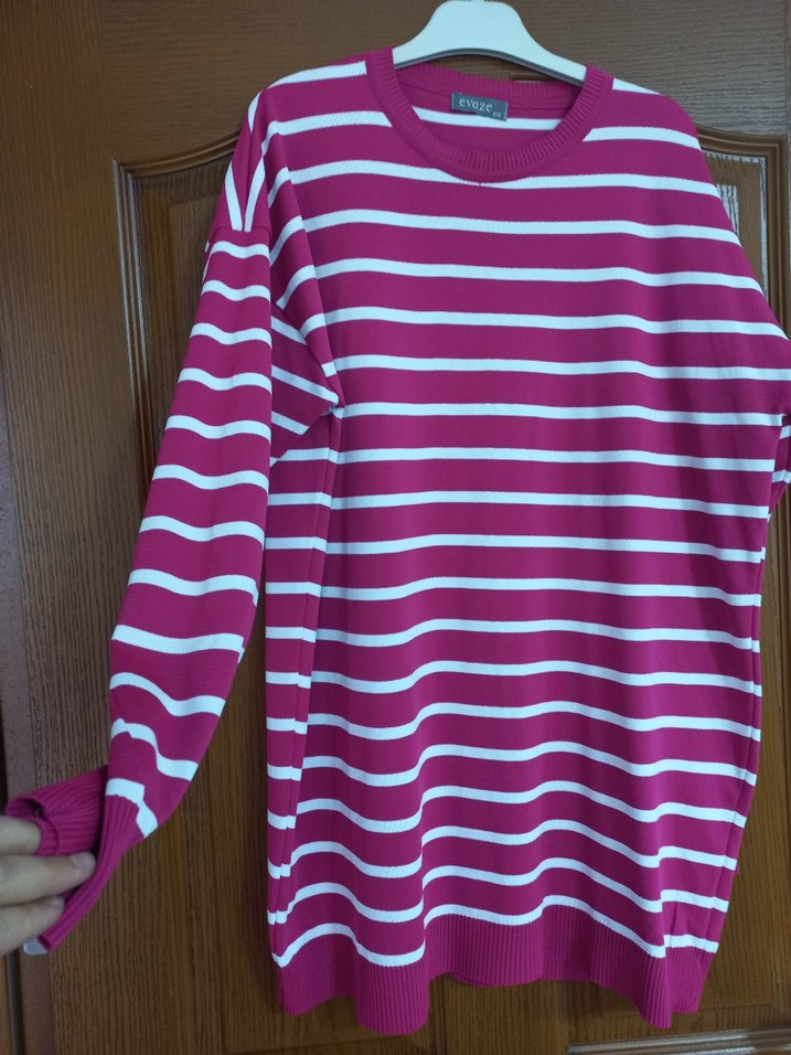 Pembe Çizgili Tunik - Görsel 2