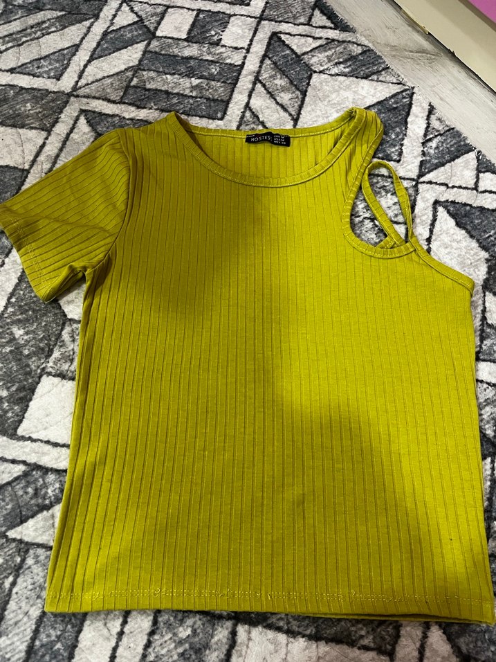 Kısa Kollu Triko Bluz - Görsel 2