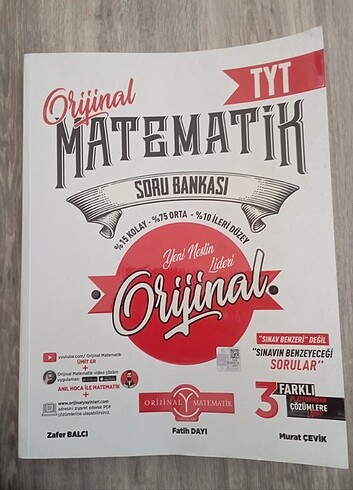 TYT ORJİNAL MATEMATİK TEST KİTABI 