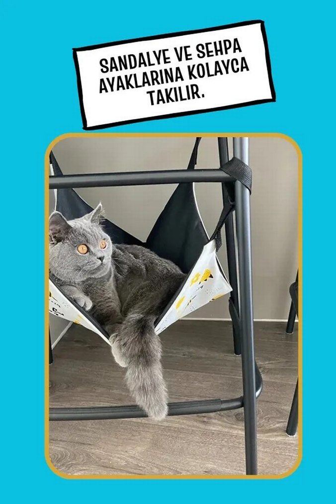 Kedi hamağı, kedi salıncağı, kedi minderi - Görsel 3