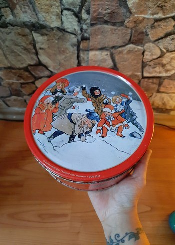 Vintage isveç metal kutu