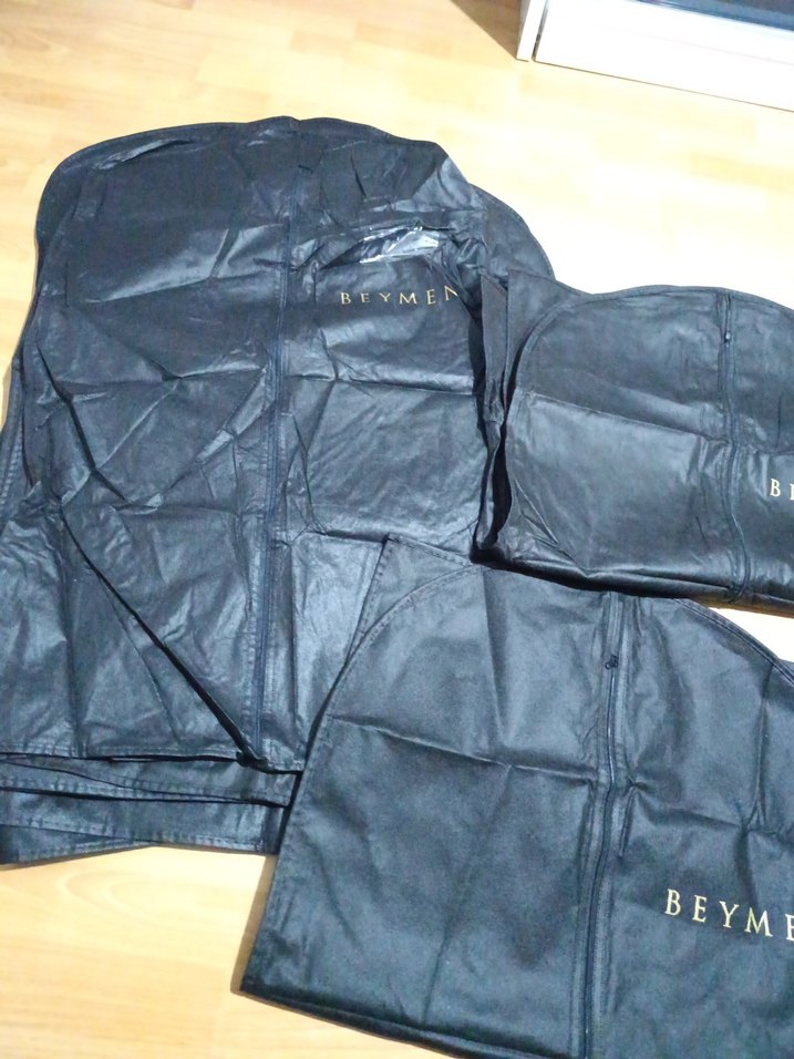 Siyah Fermuarlı Erkek Yelek ve Ceket Kılıfı - Görsel 3