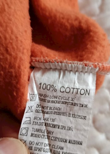 %100 Pamuklu Turuncu Çocuk Sweatshirt - Görsel 3