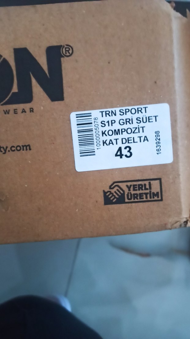 Gri Erkek iş güvenlik ayakkabısı 43 no Bantlı - Görsel 4