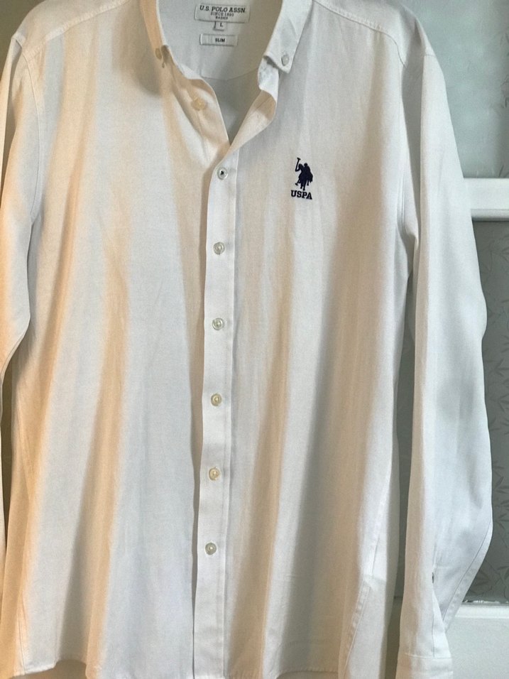 Erkek Beyaz Uspa Polo orjinal gömlek - Görsel 3