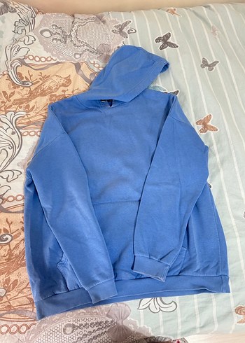 Addax addax Mavi Kapüşonlu Oversize Sweatshirt