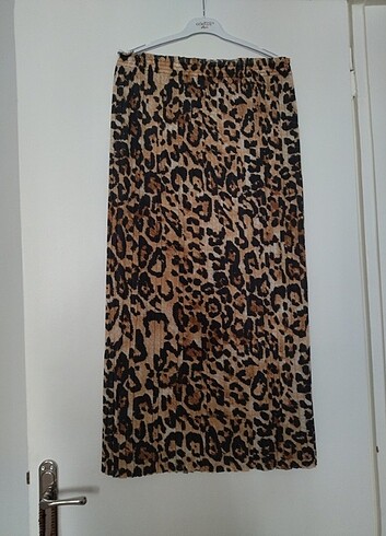 40 Beden Leopar desenli etek 