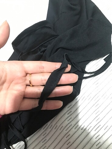 m Beden siyah Renk Crop üst