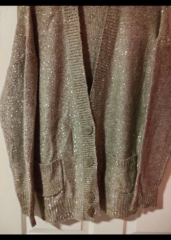 Payetli Dore Triko Hırka - Görsel 4