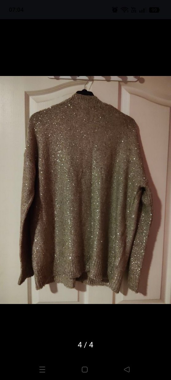 Payetli Dore Triko Hırka - Görsel 3