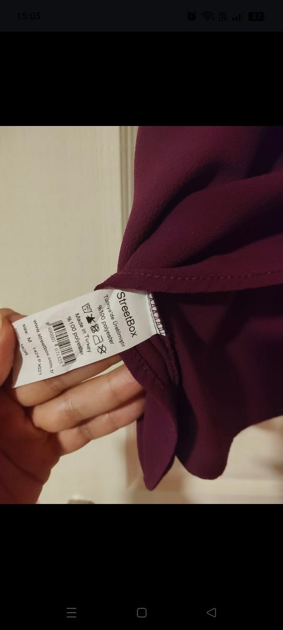 Mor askılı Kadın Bluz - Görsel 3