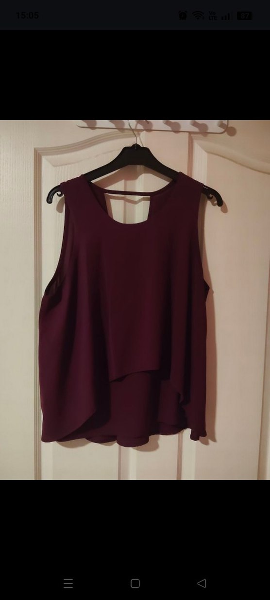 Mor askılı Kadın Bluz - Görsel 2