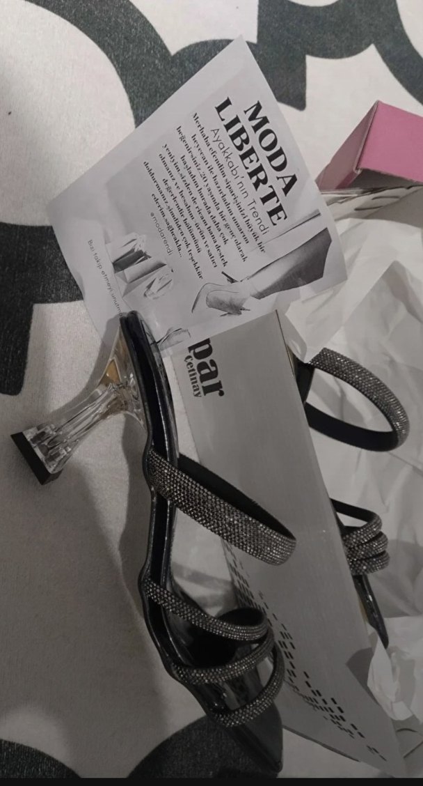 Taşlı Stiletto Terlik - Görsel 3