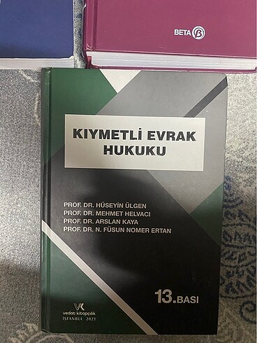 kıymetli evrak hukuku hüseyin ülgen mehmet helvacı