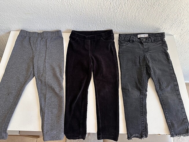 3?Lü Kız Çocuk Pantolon/Tayt-Zara/Lcw