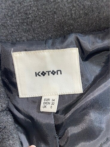 34 Beden gri Renk Koton kaban