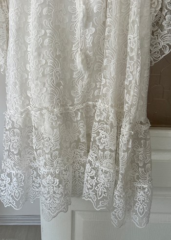 İtalyan marka dantel astarlı elbise etiket siz sıfır - Görsel 5