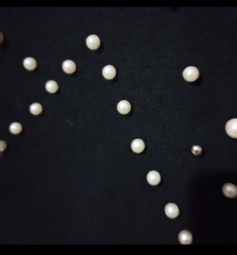 Boncuk İşlemeli Siyah Uzun Kollu swit - Görsel 4