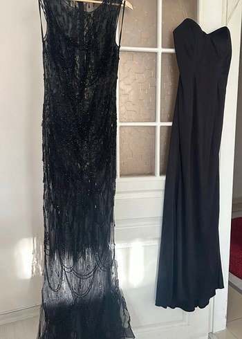 muhteşem Siyah Uzun Kadın Abiye Elbise hiç giyilmedi - Görsel 2