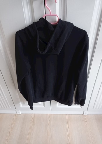 Siyah Baskılı Kapüşonlu Sweatshirt - Görsel 4