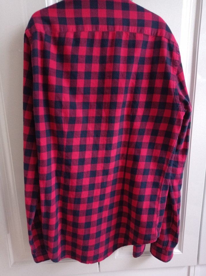 bordo kırmızı Ekose Desenli Erkek Gömlek - Görsel 3