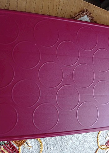 Tupperware Bordo Parlak Plastik tupperware Saklama Kutusu