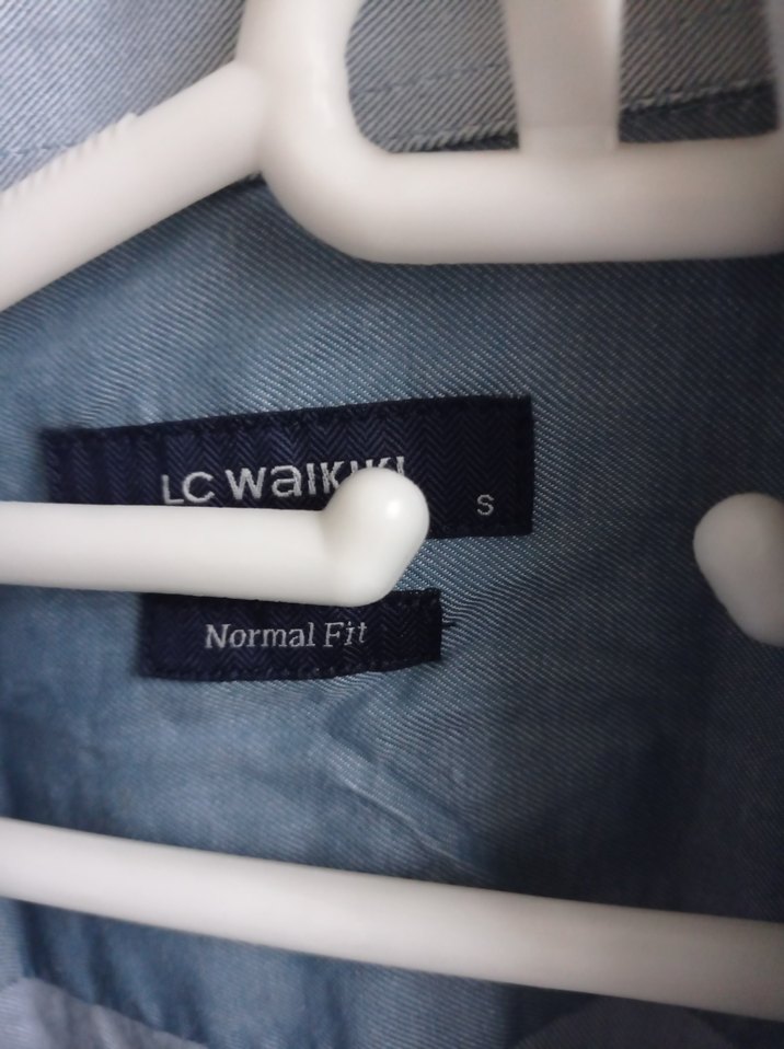 Düğmeli Mavi Denim Erkek Gömlek - Görsel 3