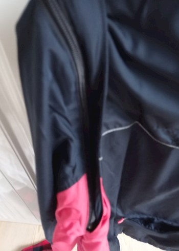 Fermuarlı siyah-Pembe Spor erkek Ceket - Görsel 3