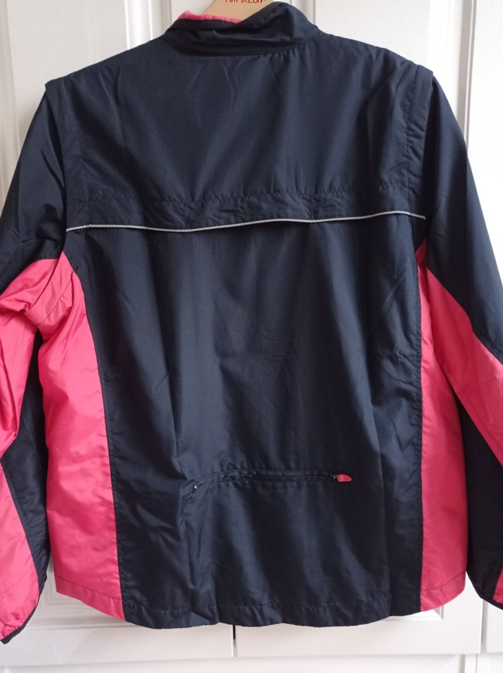 Fermuarlı siyah-Pembe Spor erkek Ceket - Görsel 5