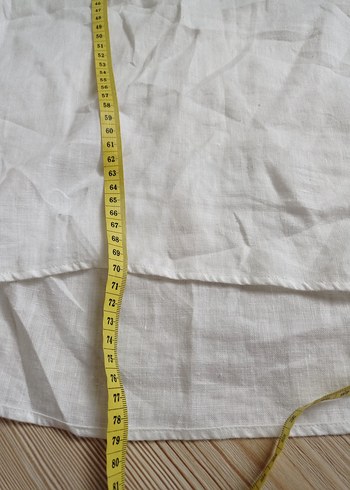 Erkek Beyaz Keten Düğmeli Gömlek - Görsel 5