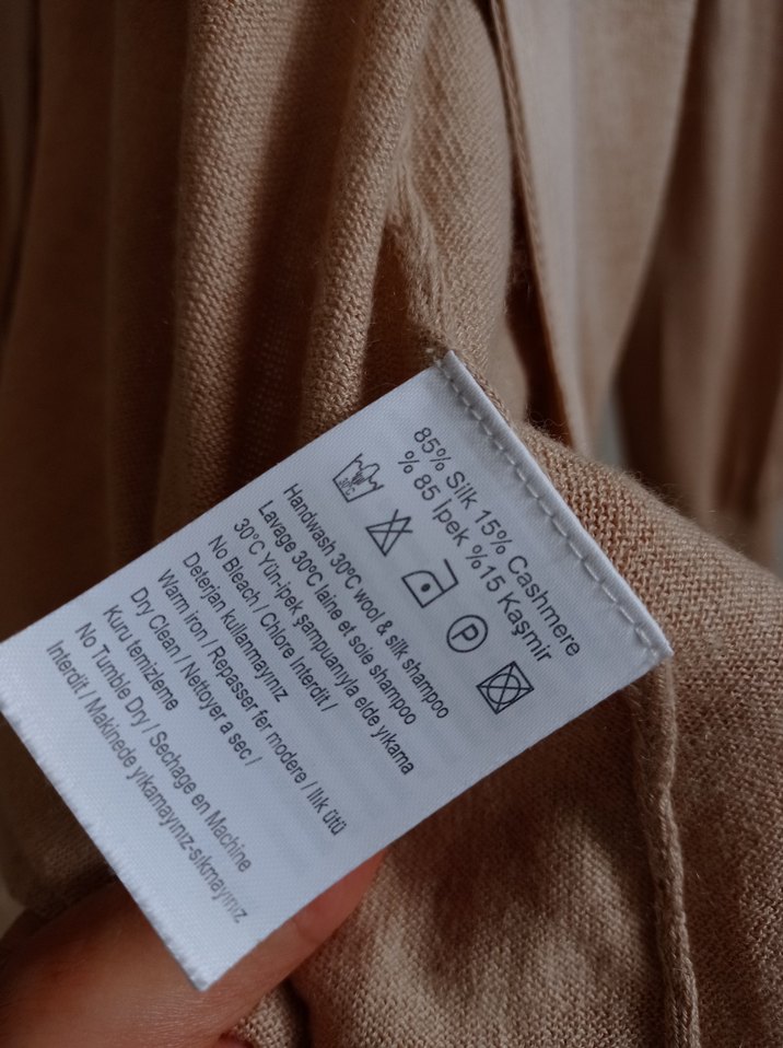 silk & cashmere ipek bluz kazak - Görsel 3