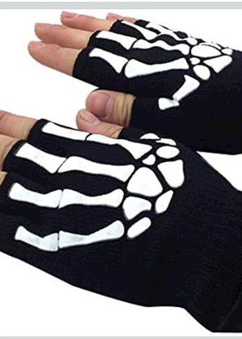 Cosplay İskelet Kostümü 4 Adet Eldiven - Görsel 3