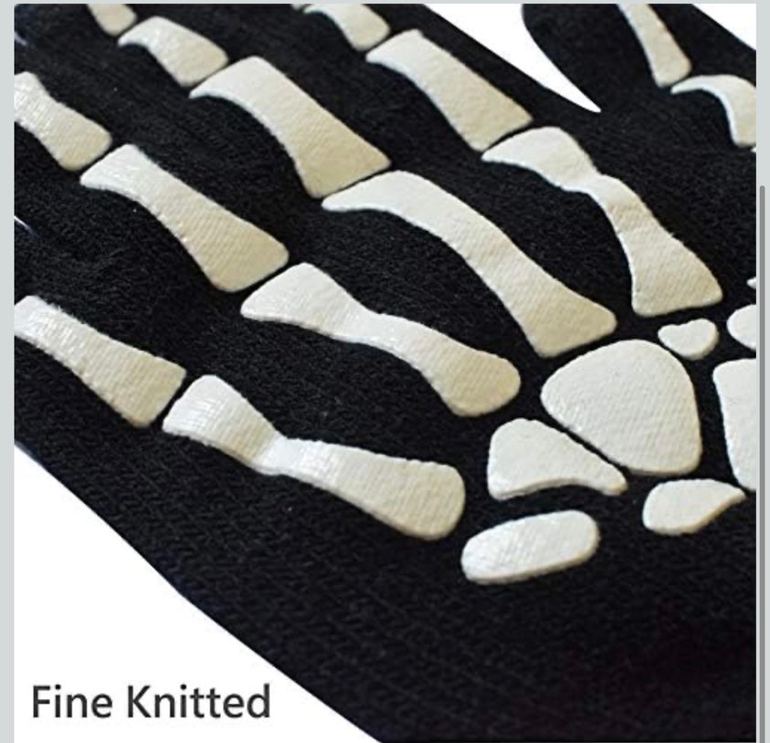 Cosplay İskelet Kostümü 4 Adet Eldiven - Görsel 5