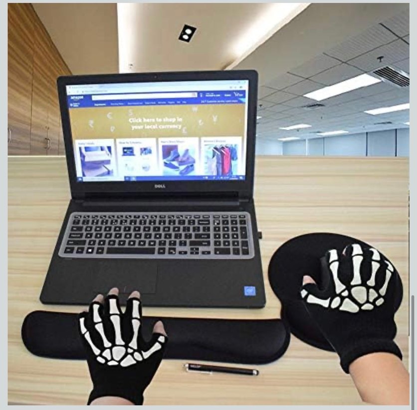 Cosplay İskelet Kostümü 4 Adet Eldiven - Görsel 4