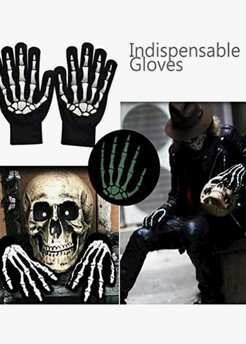 Cosplay İskelet Kostümü Maske ve Eldiven - Görsel 3