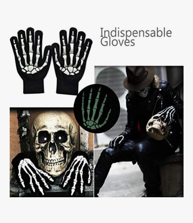 Cosplay İskelet Kostümü Maske ve Eldiven - Görsel 3