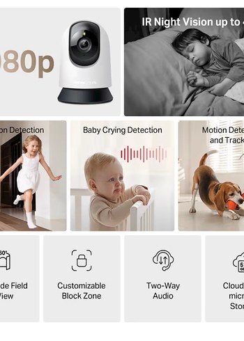 Mercusys MC200 1080P Wi-fi Güvenli Kamerası - Görsel 2