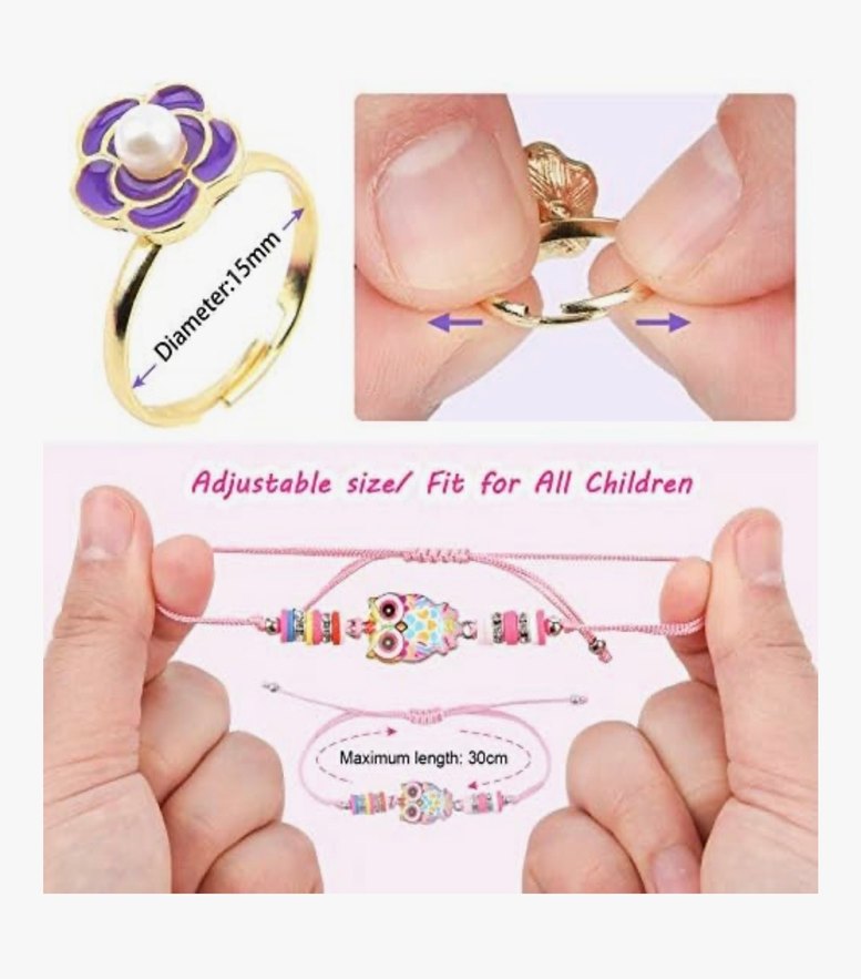 Kız Çocuk Yüzük Bileklik Seti - Görsel 4