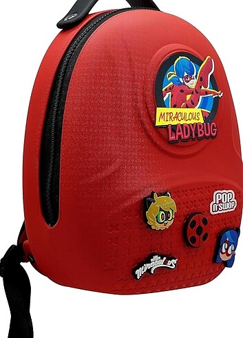 Miraculous Uğur Böceği Pop n' Swop Ladybug Kırmızı Sırt Çantası