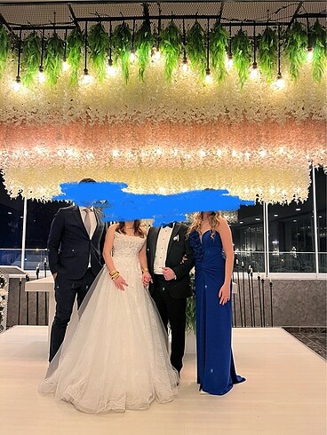 Alfabeta Arya Moda Saks Mavisi Abiye Elbise